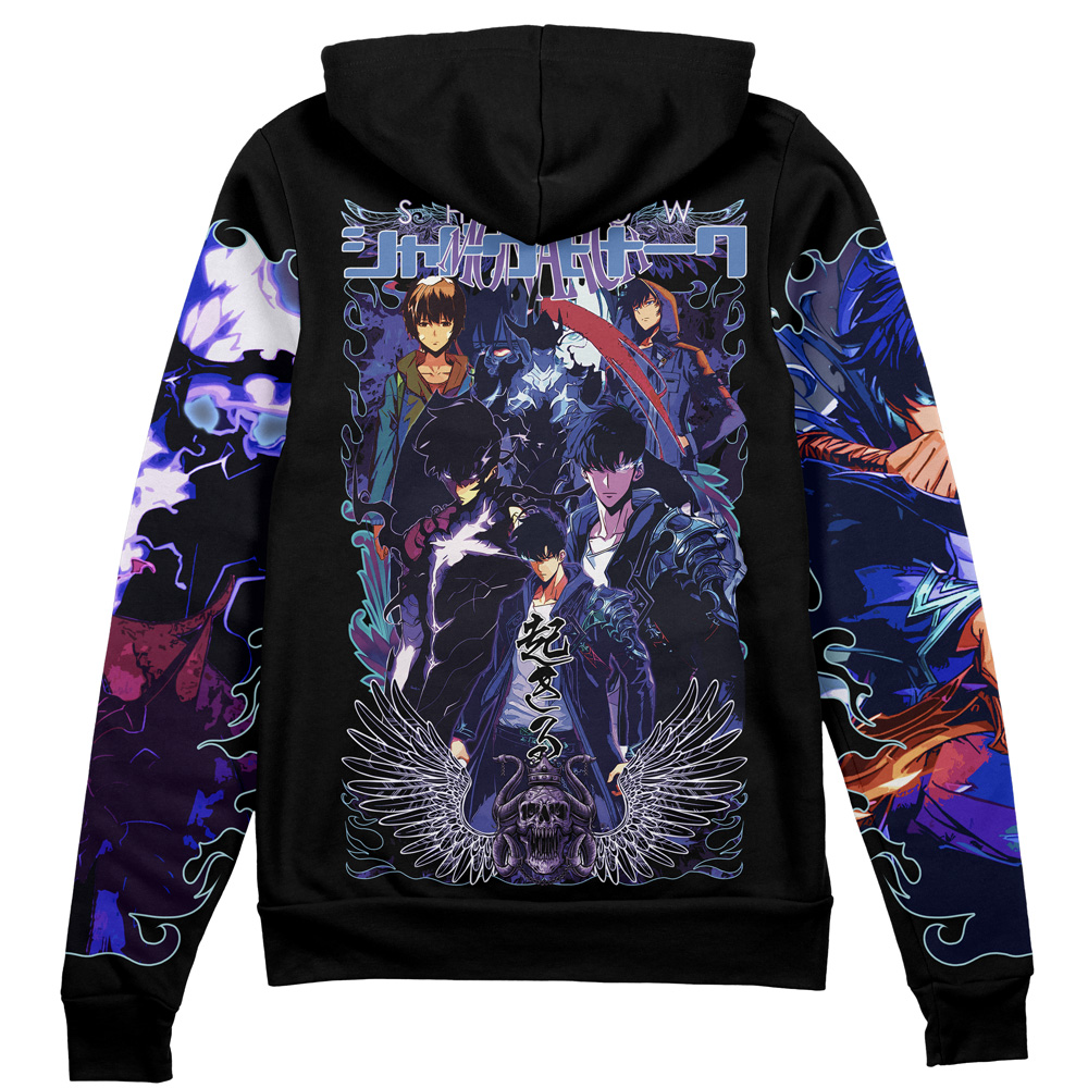 Buildercar - Sung Jin Woo V2 Solo Leveling Streetwear Zip Hoodie Jacket