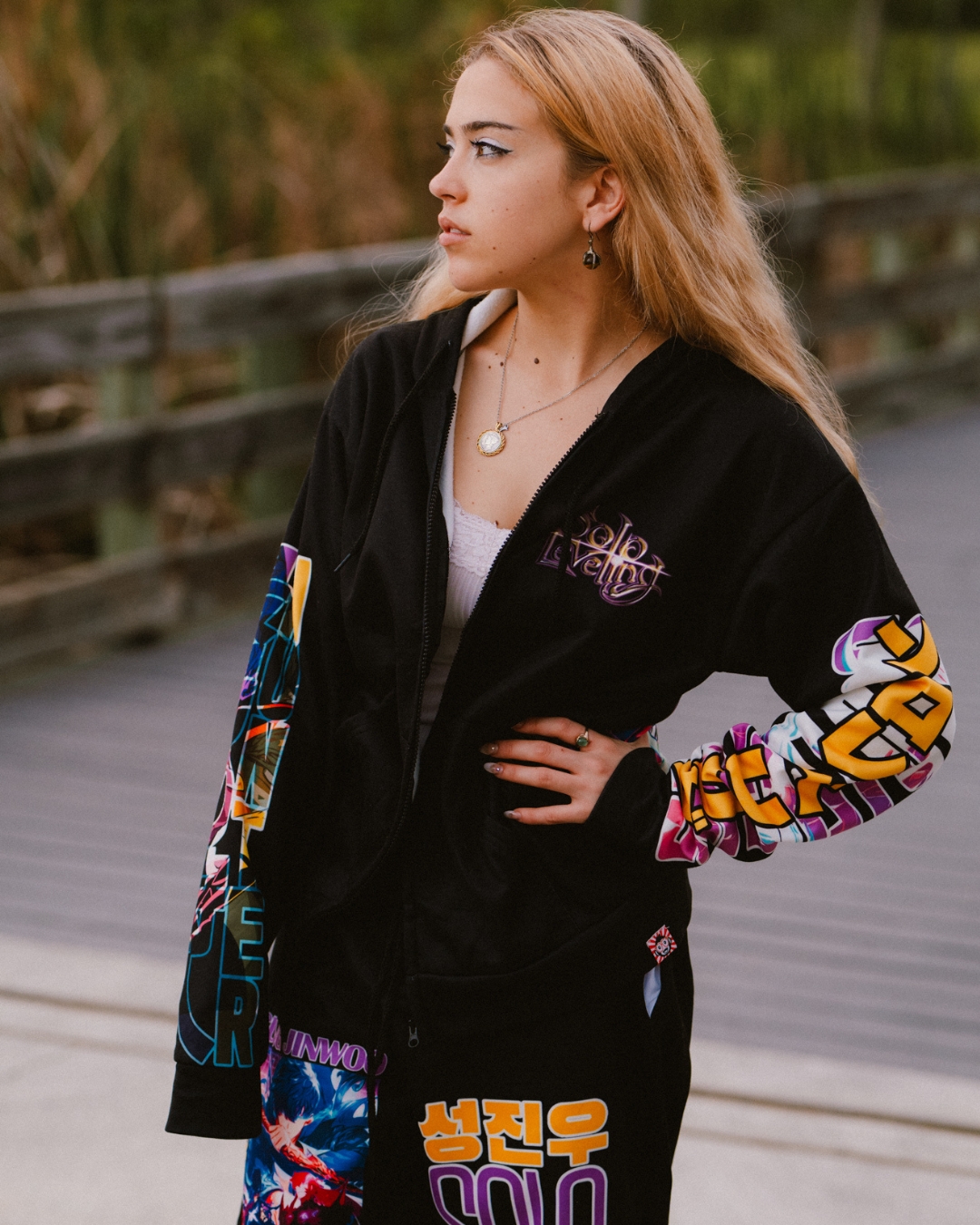 Buildercar - Sung Jinwoo Solo Leveling Streetwear Zip Hoodie Jacket - Image 3