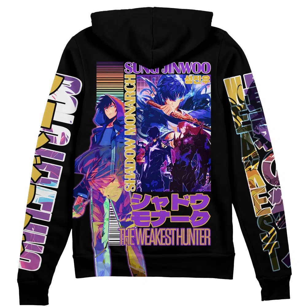 Buildercar - Sung Jinwoo Solo Leveling Streetwear Zip Hoodie Jacket