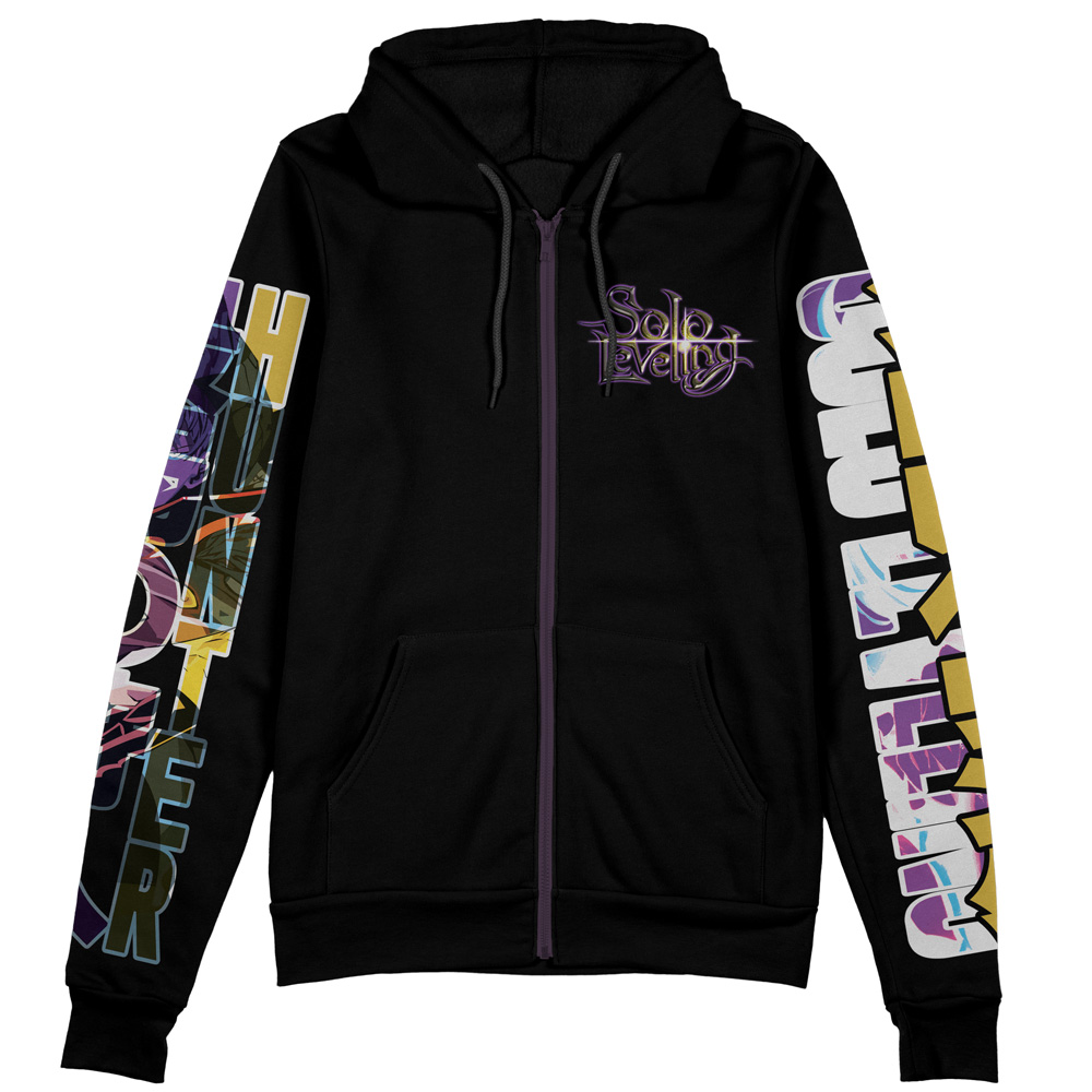 Buildercar - Sung Jinwoo Solo Leveling Streetwear Zip Hoodie Jacket - Image 2