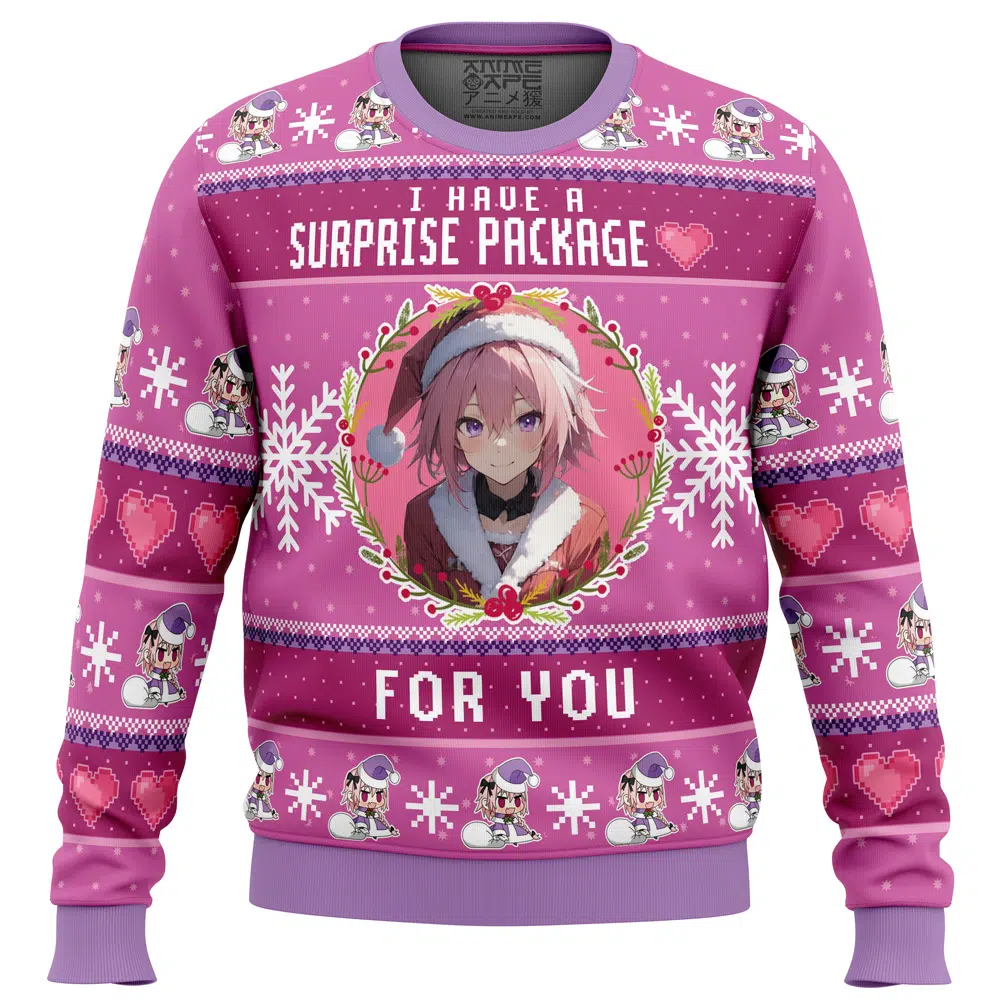 Buildercar - Surprise Package Astolfo Fate Apocrypha Ugly Christmas Sweater