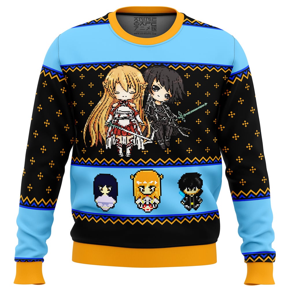 Buildercar - Sword Art Online Sprites Ugly Christmas Sweater