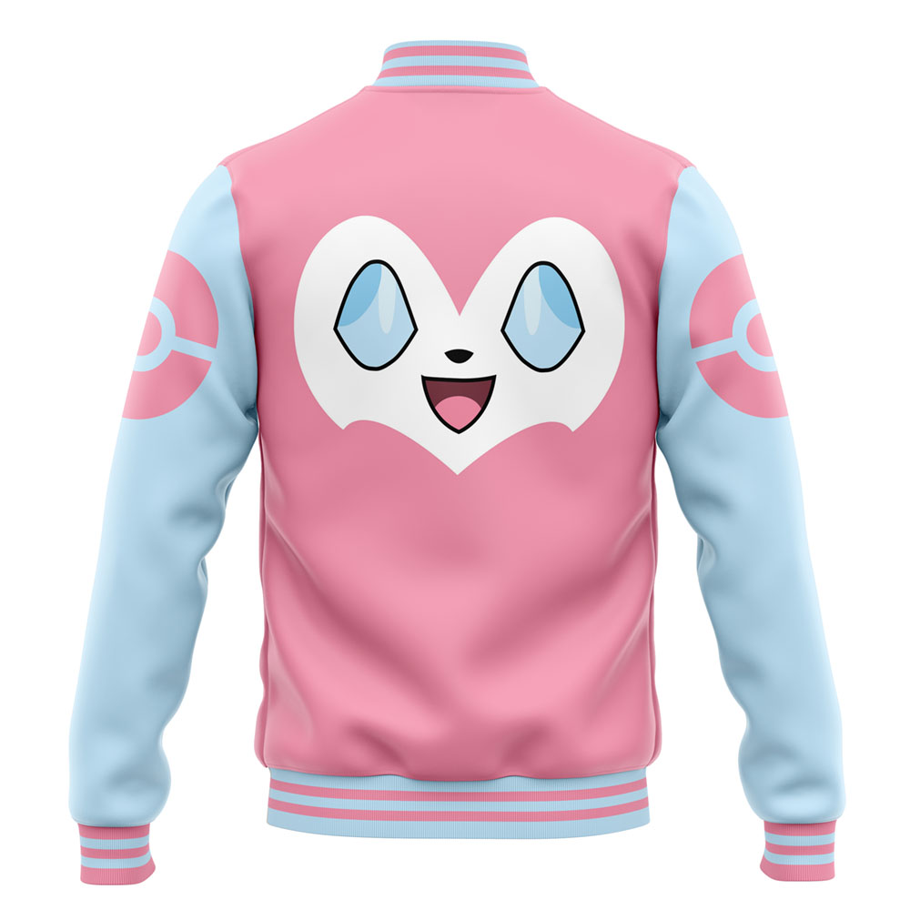 Buildercar - Sylveon Face Pokemon Varsity Jacket