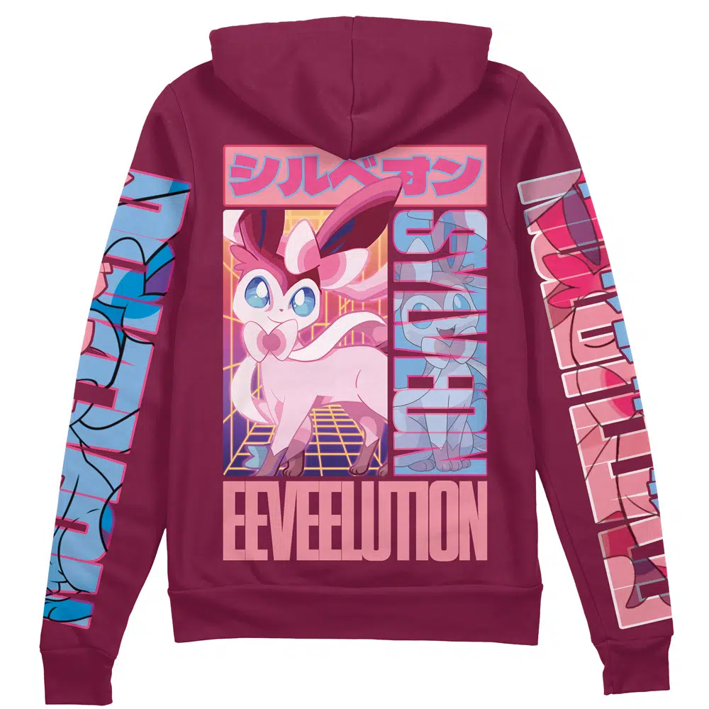 Buildercar - Sylveon Pokemon Streetwear Zip Hoodie Jacket