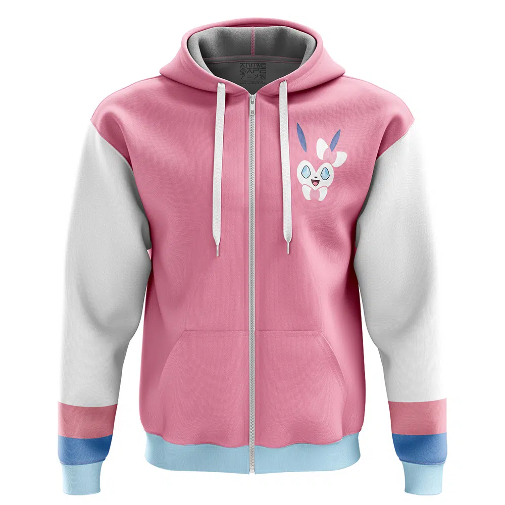 Buildercar - Sylveon Pokemon Zip Hoodie Jacket