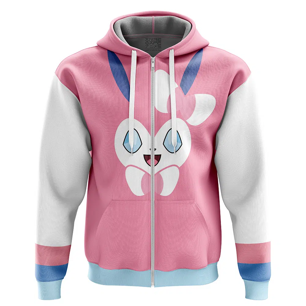 Buildercar - Sylveon V2 Pokemon Zip Hoodie Jacket