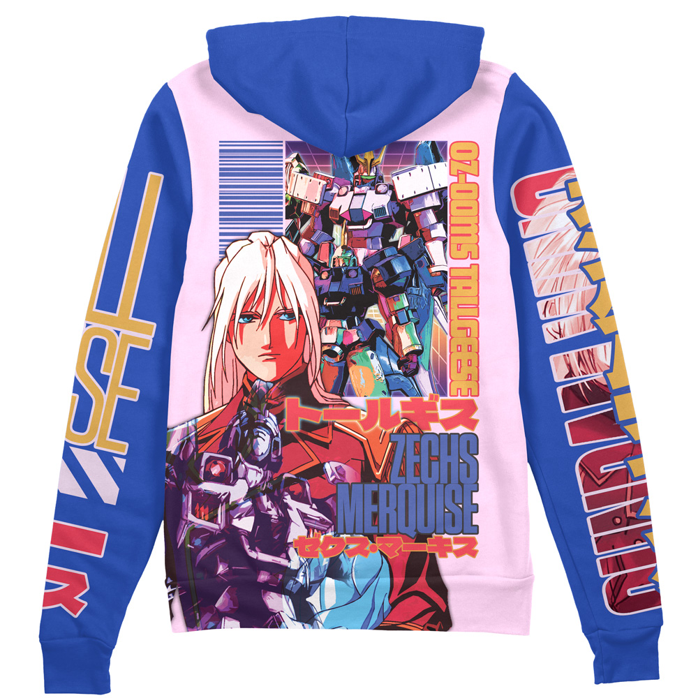 Buildercar - Tallgeese x Zechs Merquise Gundam Wing Streetwear Zip Hoodie Jacket