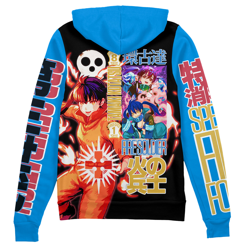 Buildercar - Tamaki Kotatsu Fire Force Streetwear Zip Hoodie Jacket
