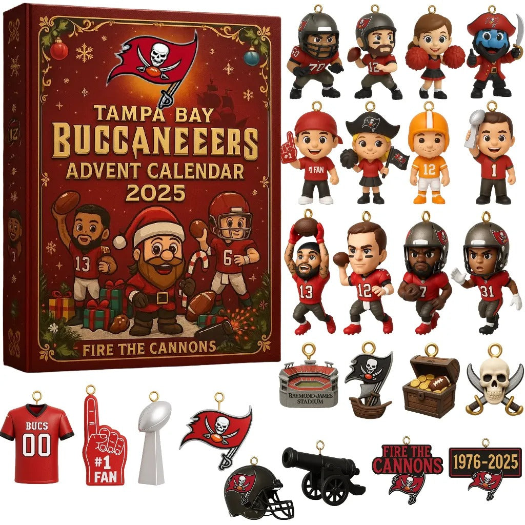 Buildercar - Tampa Bay Buccaneers Advent Calendar 2025 49TH ANNIVERSARY -2D Acrylic