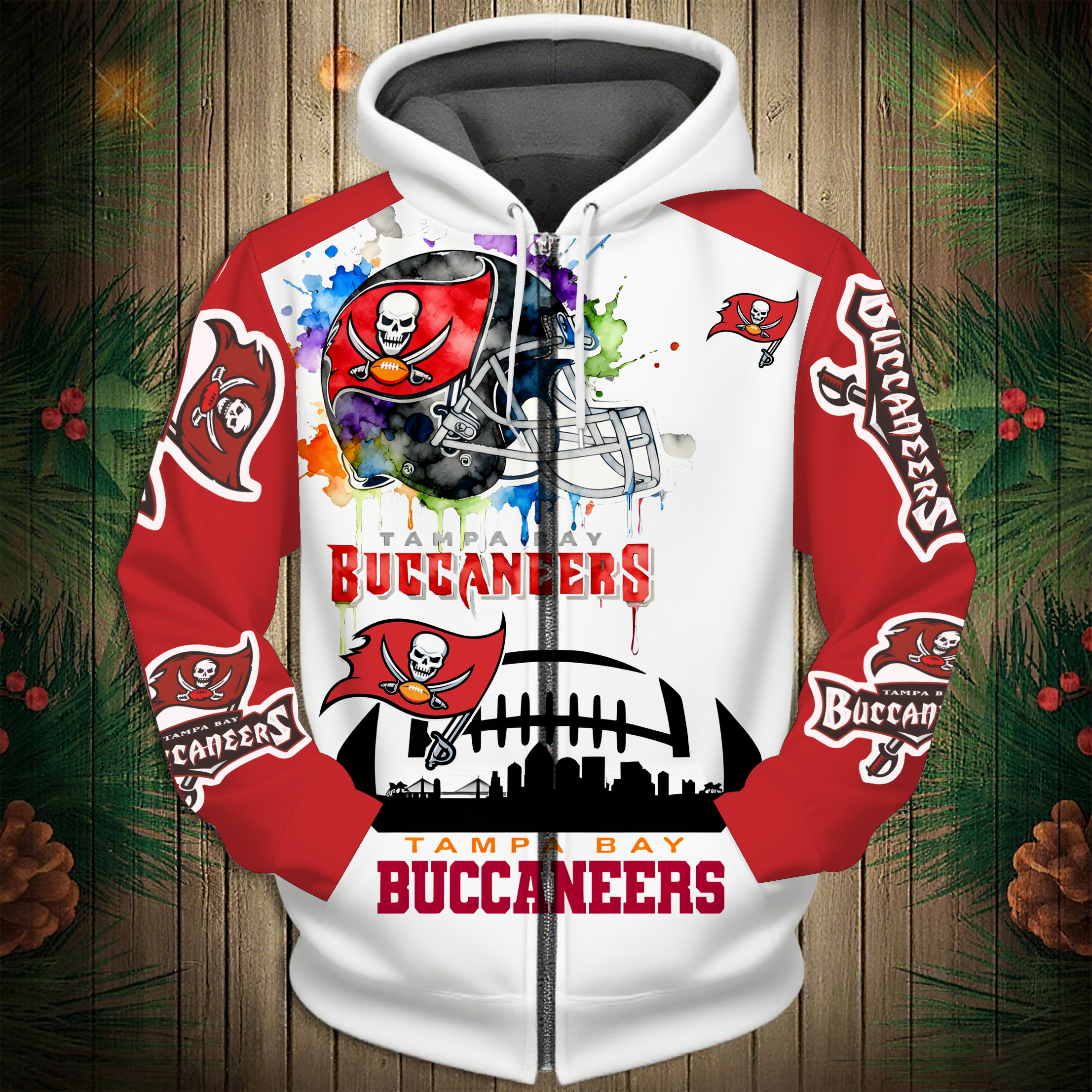 Buildercar - Tampa Bay Buccaneers Hoodie Unisex NFL Pullover Hoodie for Football Fans hm10112523