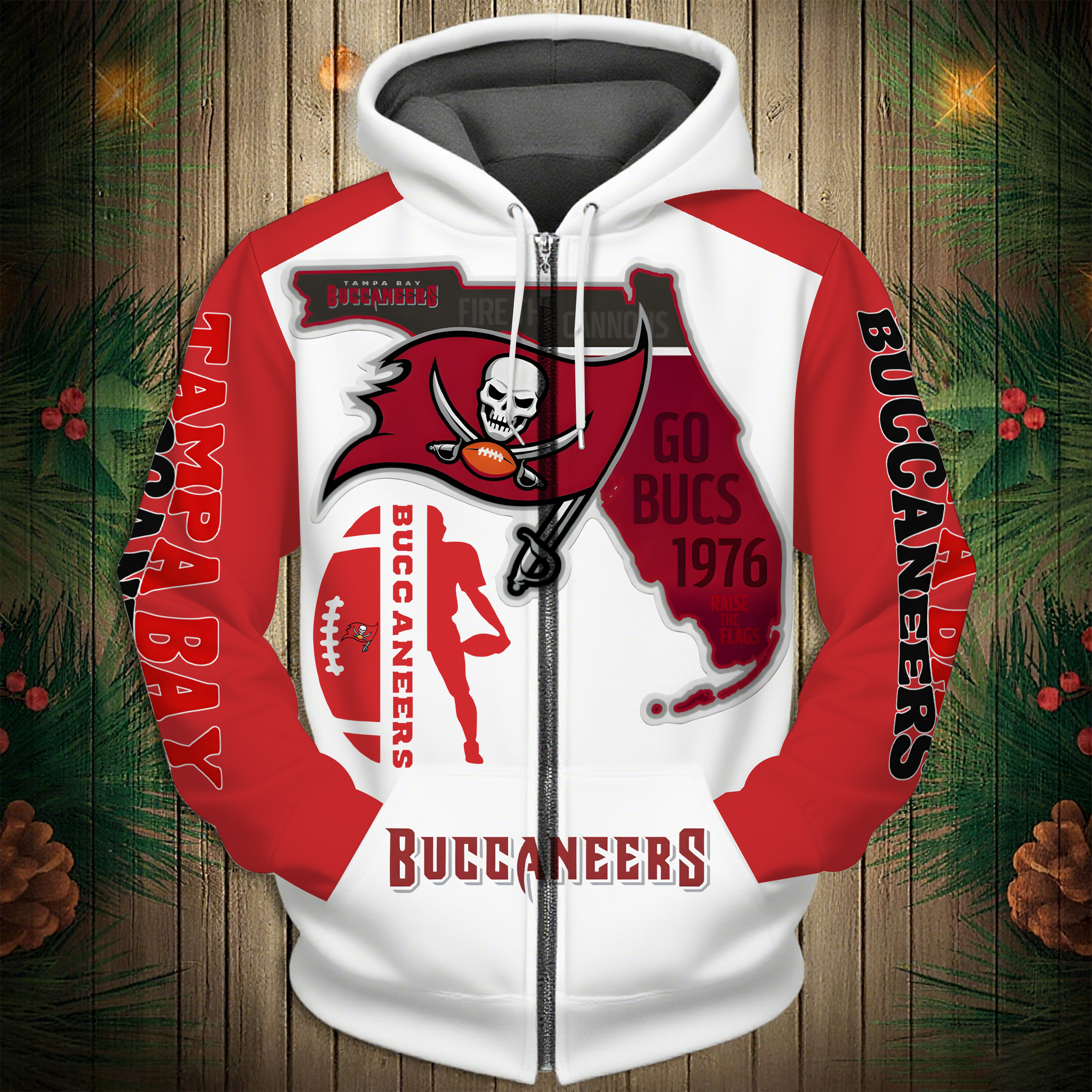 Buildercar - Tampa Bay Buccaneers Hoodie Unisex NFL Pullover Hoodie for Football Fans hm10112712