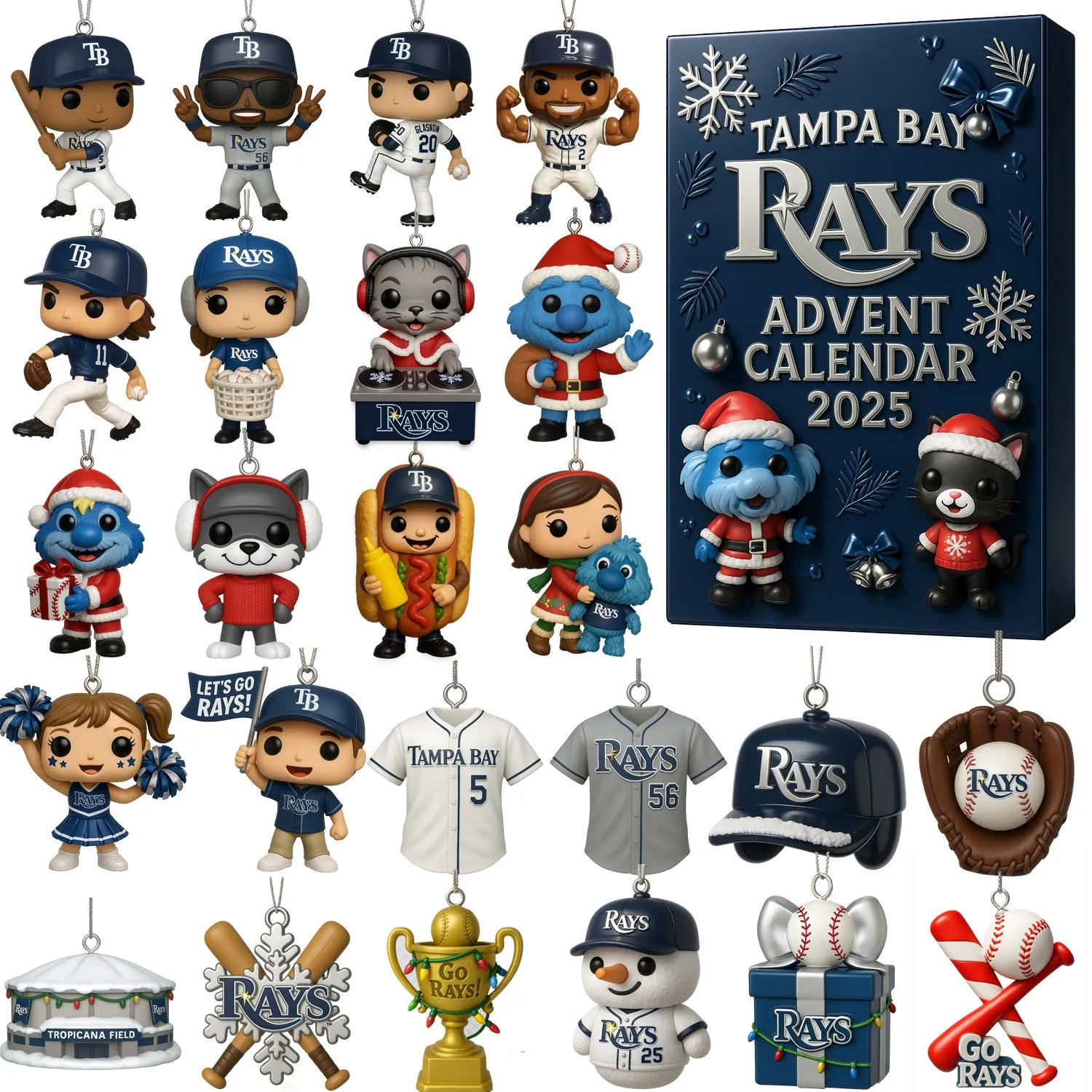 Buildercar - Tampa Bay Rays Advent Calendar 2025 27TH ANNIVERSARY -2D Acrylic