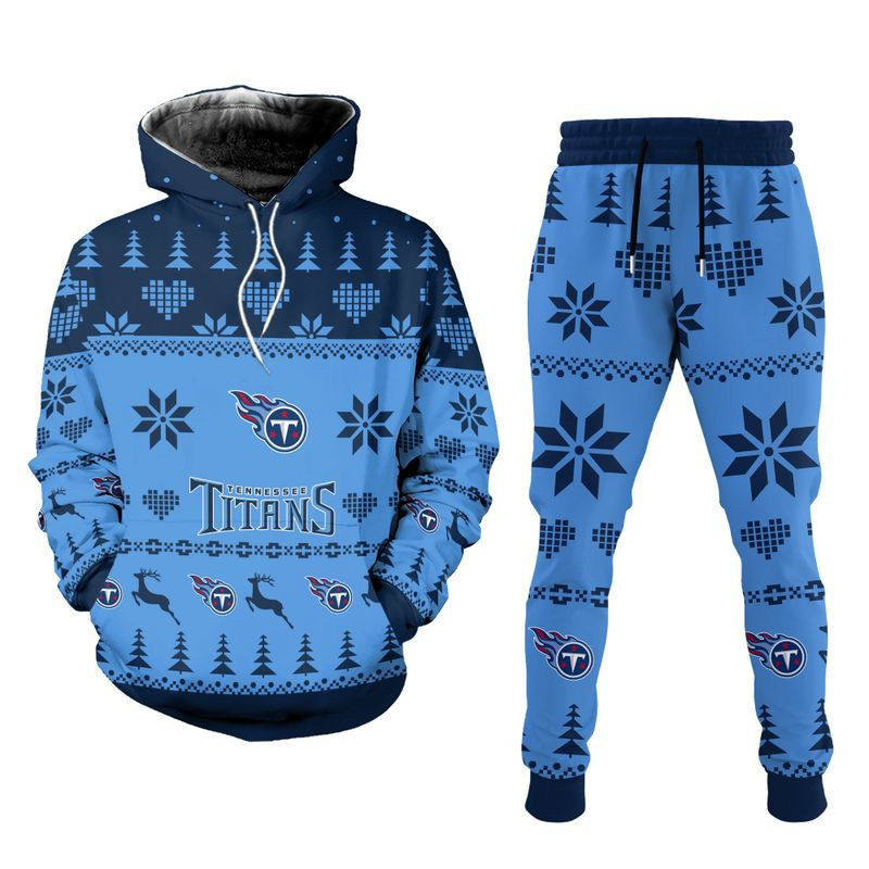 Buildercar - Tennessee Titans Christmas Patterns Hoodie & Jogger 