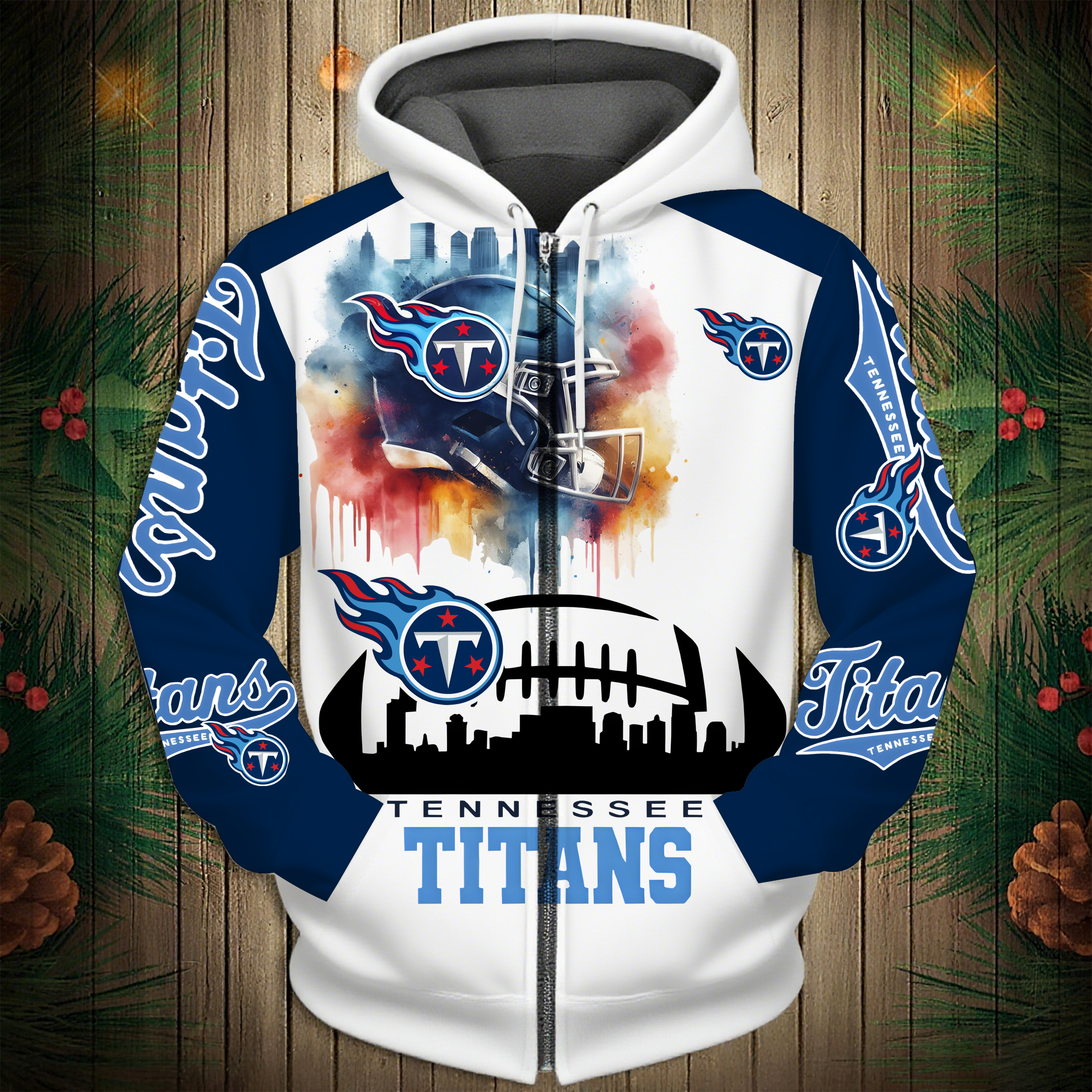 Buildercar - Tennessee Titans Hoodie Unisex NFL Pullover Hoodie for Football Fans hm10112518