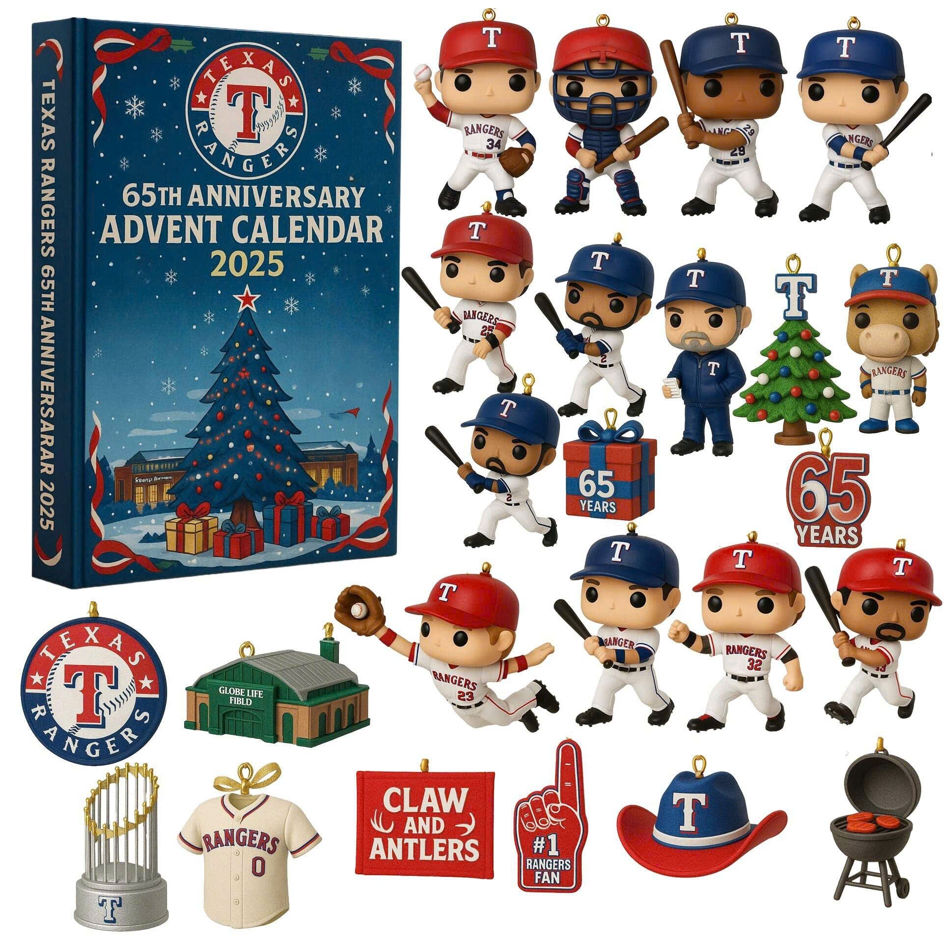 Buildercar - Texas Rangers Advent Calendar 2025 65TH ANNIVERSARY -2D Acrylic