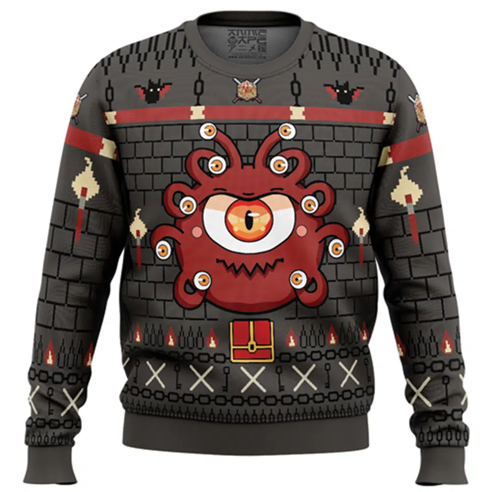 Buildercar - The Beholder Dungeons and Dragons Ugly Christmas Sweater