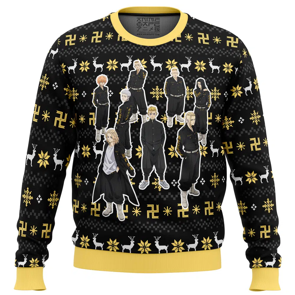 Buildercar - The Buddhist Symbol Tokyo Revengers Ugly Christmas Sweater