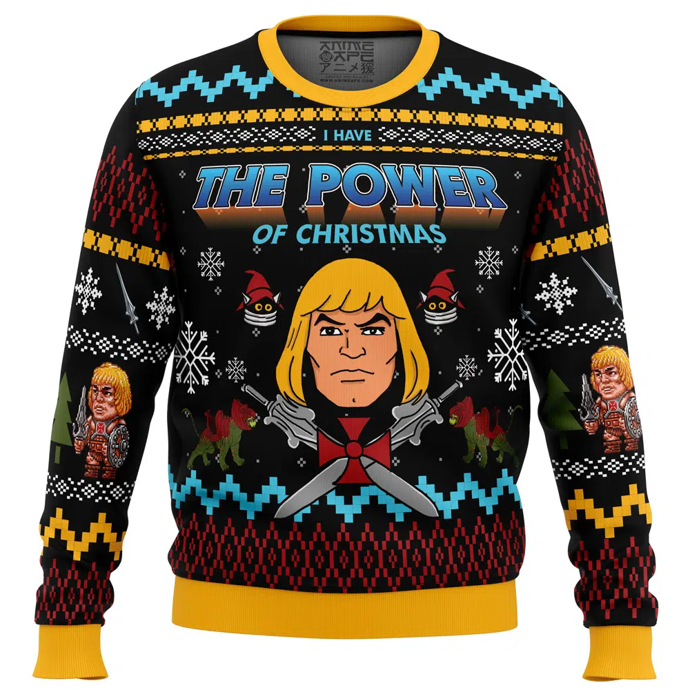 Buildercar - The Good Power of Christmas He-Man Ugly Christmas Sweater