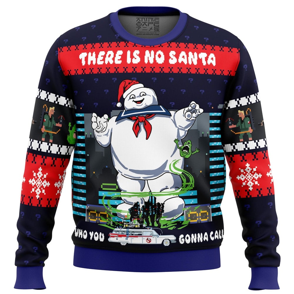 Buildercar - There Is No Santa Ghostbusters Ugly Christmas Sweater