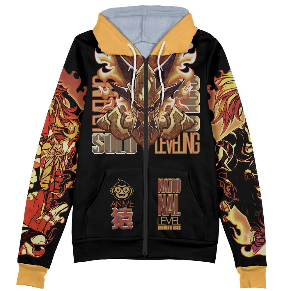 Buildercar - Thomas Andre Solo Leveling Streetwear Zip Hoodie Jacket - Image 2