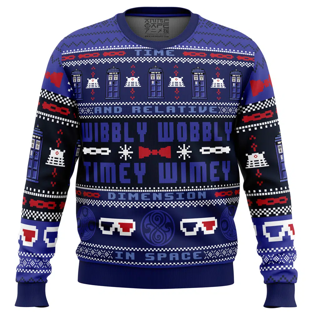 Buildercar - Timey Wimey Doctor Who Ugly Christmas Sweater