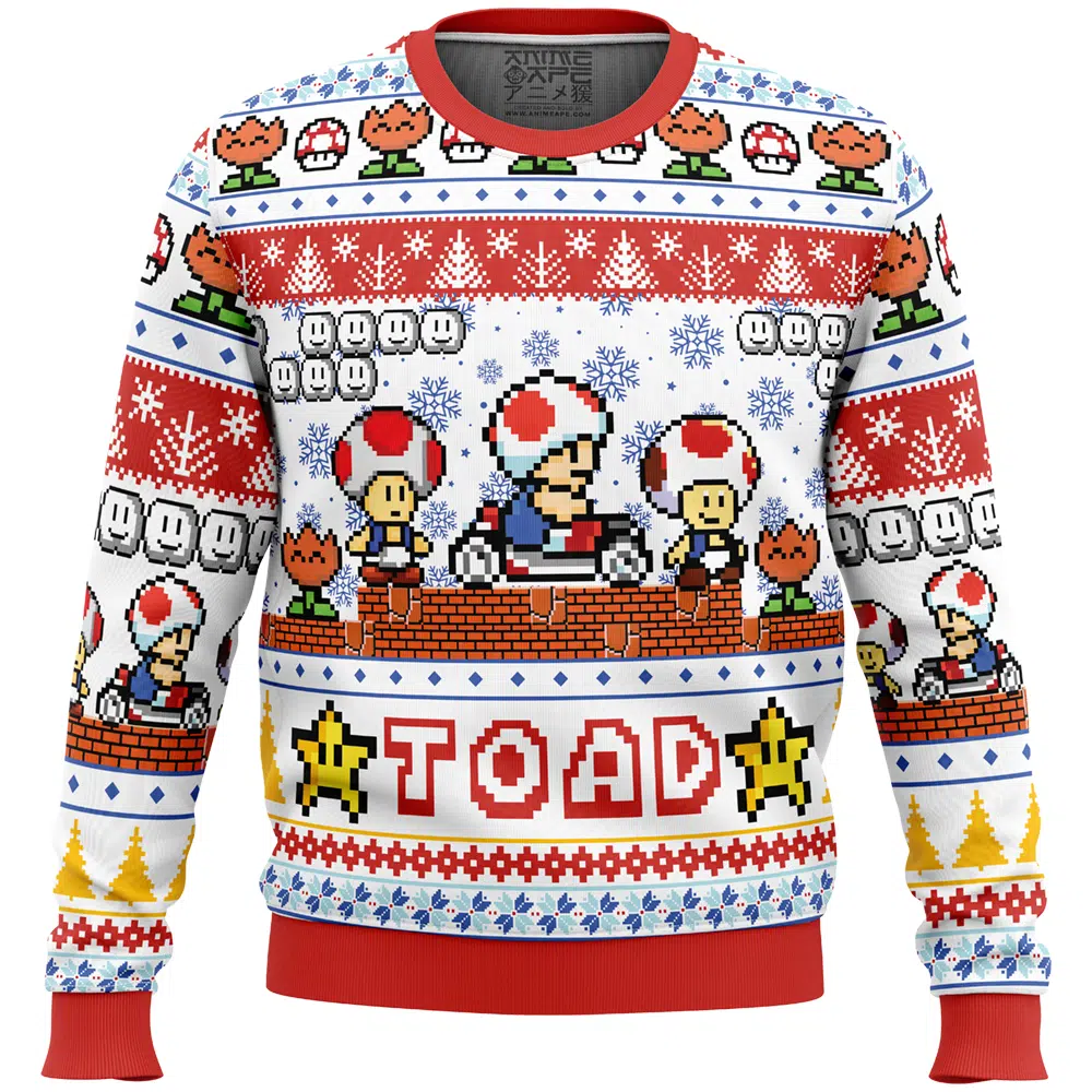 Buildercar - Toad Mario Bros Ugly Christmas Sweater