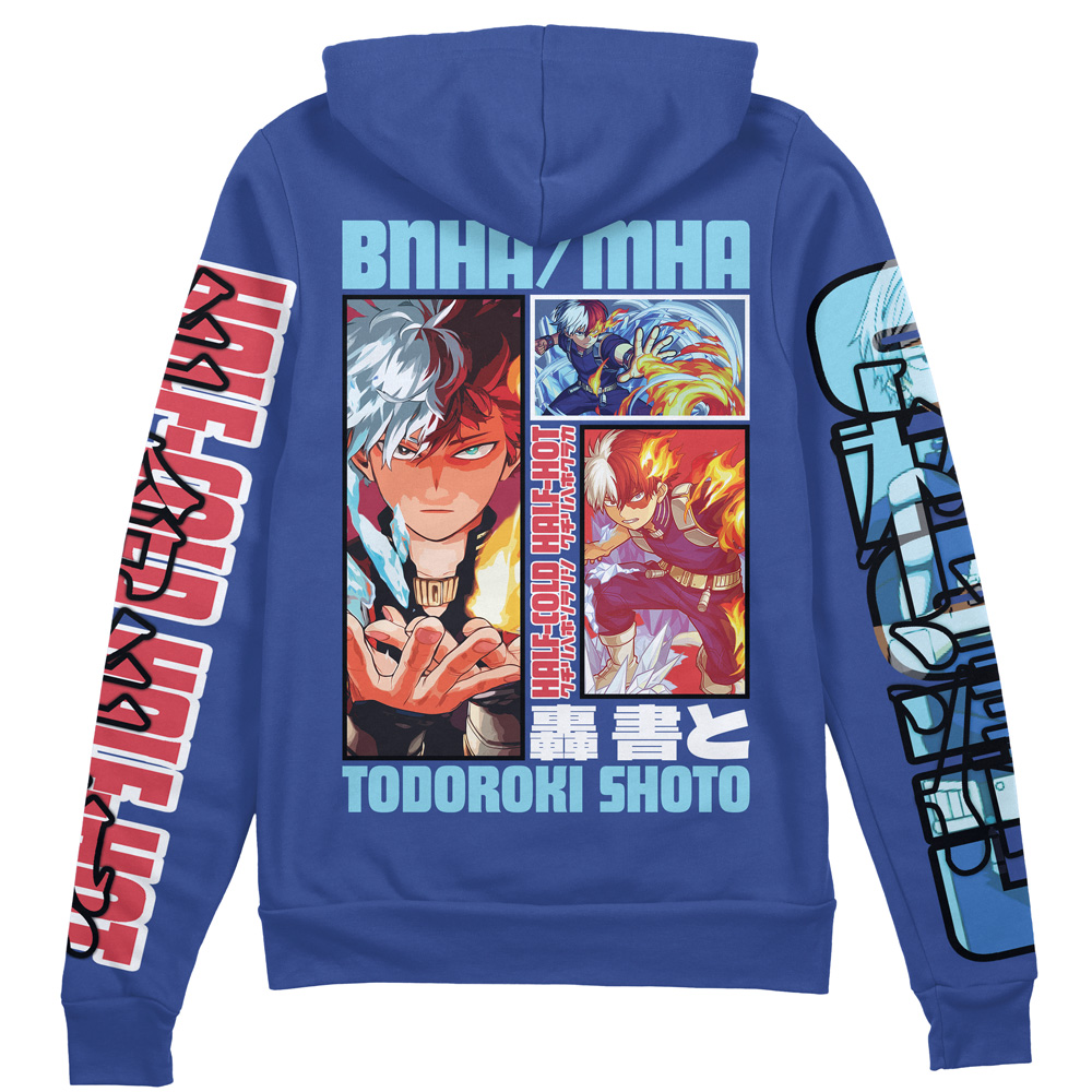 Buildercar - Todoroki Shoto My Hero Academia Streetwear Zip Hoodie Jacket