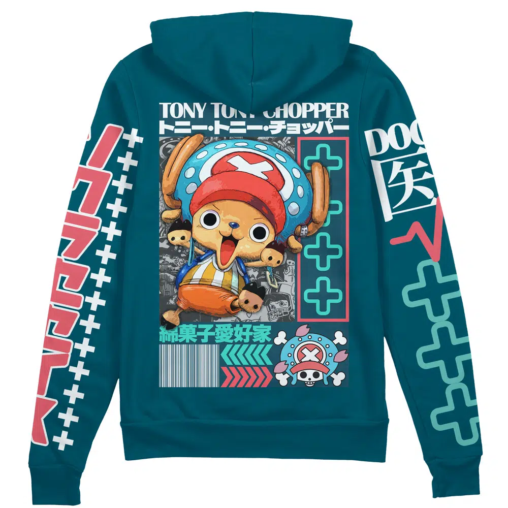 Buildercar - Tony Tony Chopper V2 One Piece Streetwear Zip Hoodie Jacket