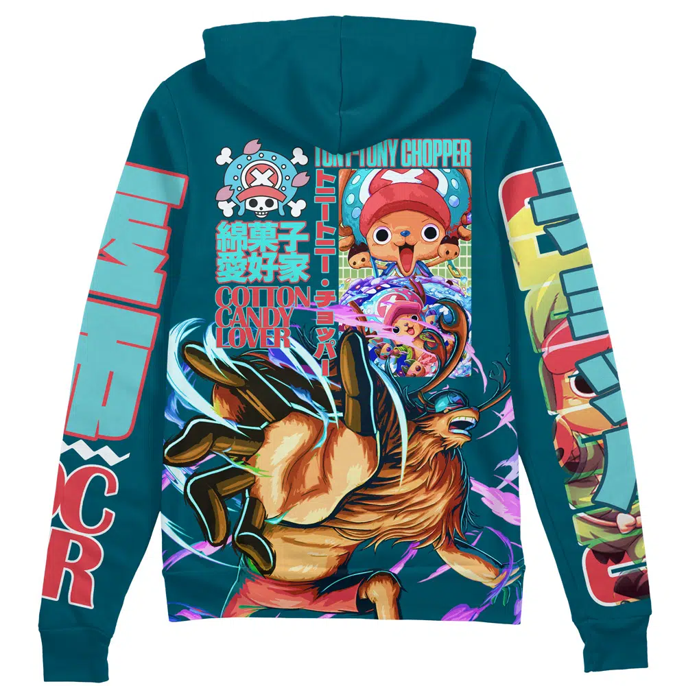 Buildercar - Tony Tony Chopper V3 One Piece Streetwear Zip Hoodie Jacket