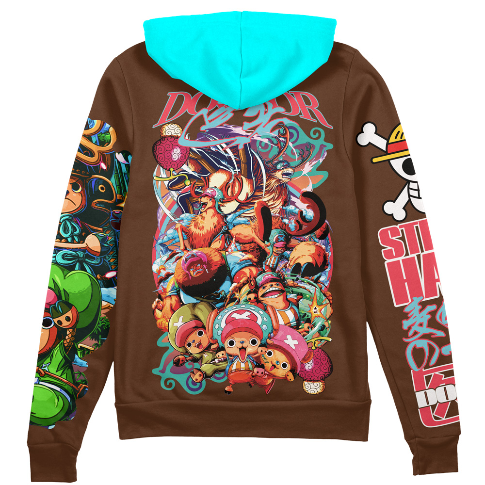 Buildercar - Tony Tony Chopper V4 One Piece Streetwear Zip Hoodie Jacket