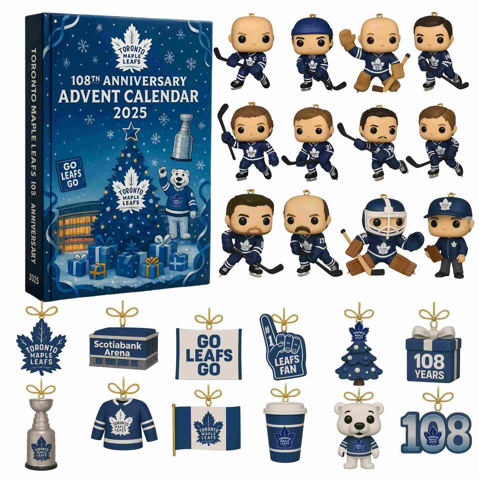 Buildercar - Toronto Maple Leafs 108th Anniversary Advent Calendar -2D Acrylic