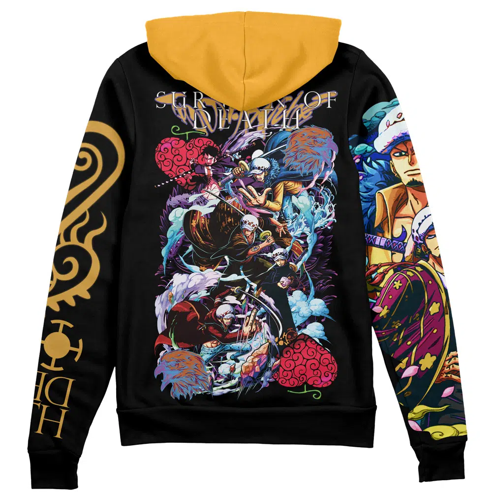 Buildercar - Trafalgar D. Law V4 One Piece Streetwear Zip Hoodie Jacket