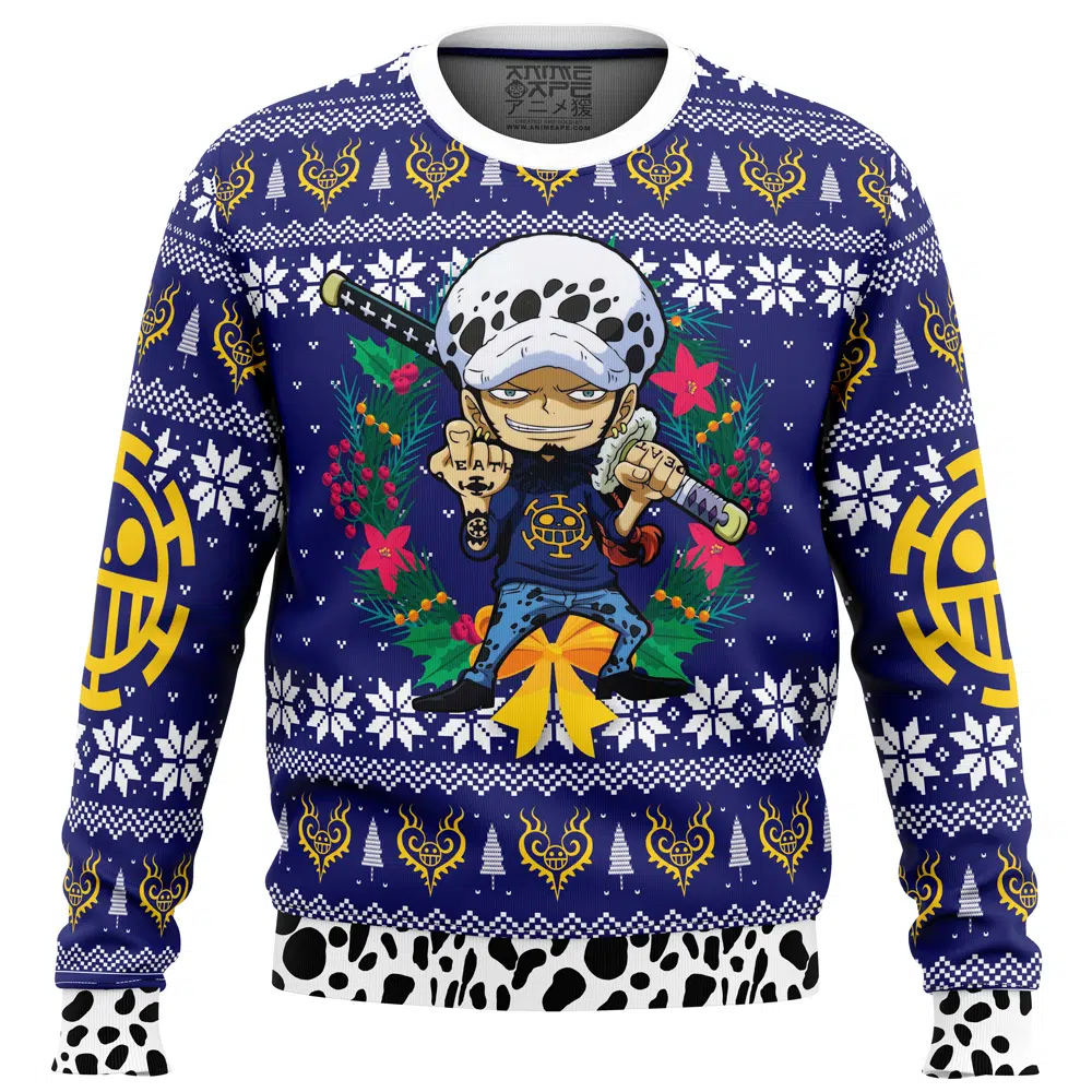 Buildercar - Trafalgar Law Christmas One Piece Ugly Christmas Sweater
