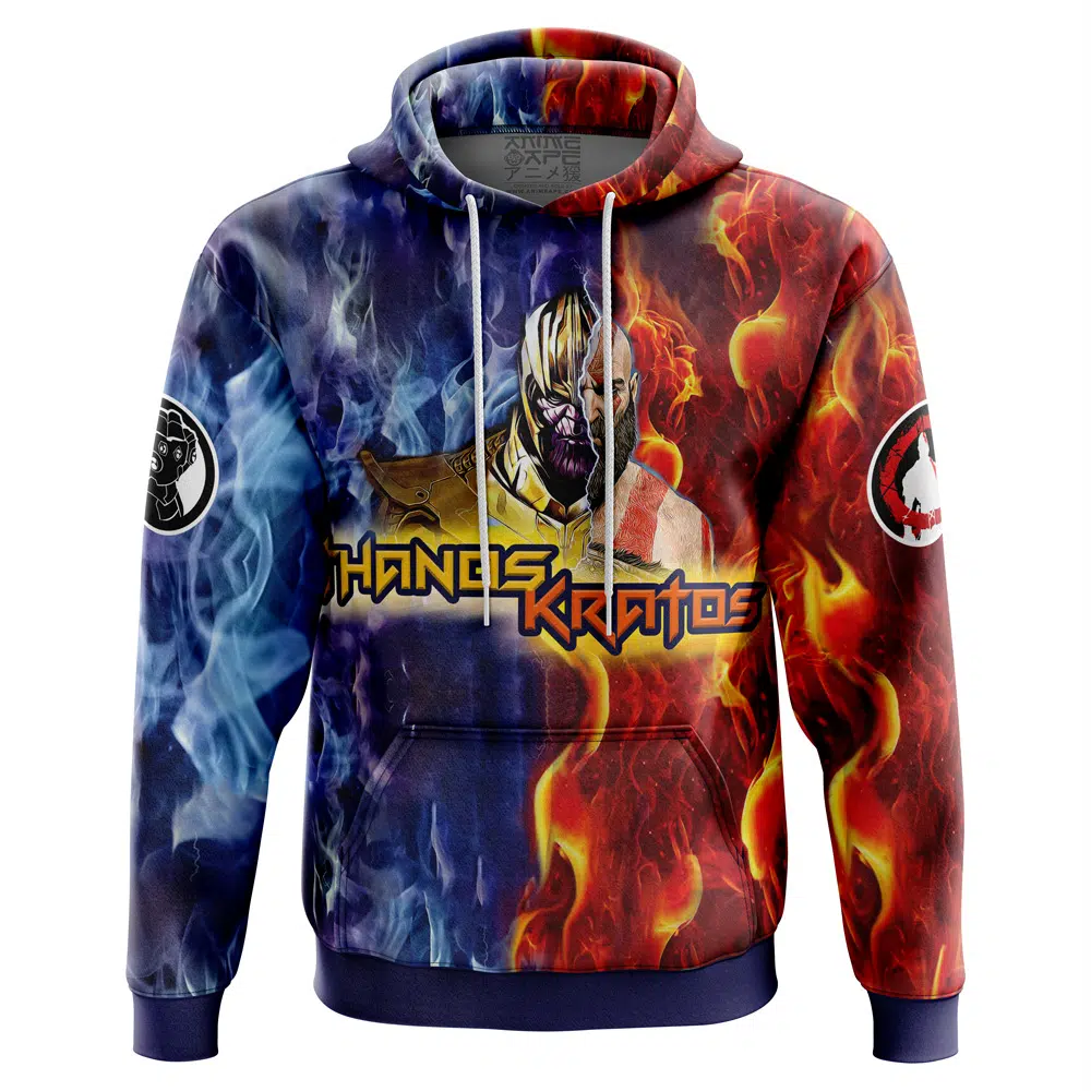 Buildercar - Tripping Thanos and Kratos Marvel Hoodie