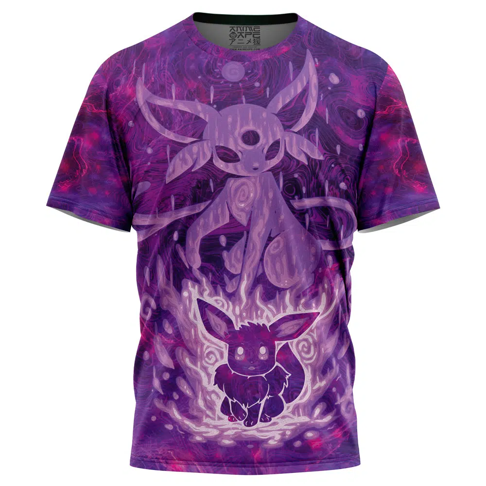 Buildercar - Trippy Blazing Espeon Pokemon T-Shirt