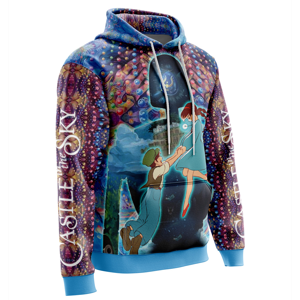 Buildercar - Trippy Castle in the Sky Studio Ghibli Hoodie - Image 2