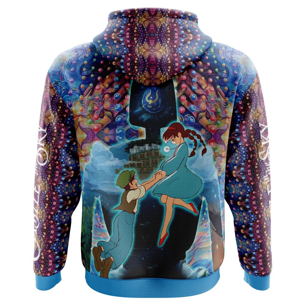 Buildercar - Trippy Castle in the Sky Studio Ghibli Hoodie - Image 3