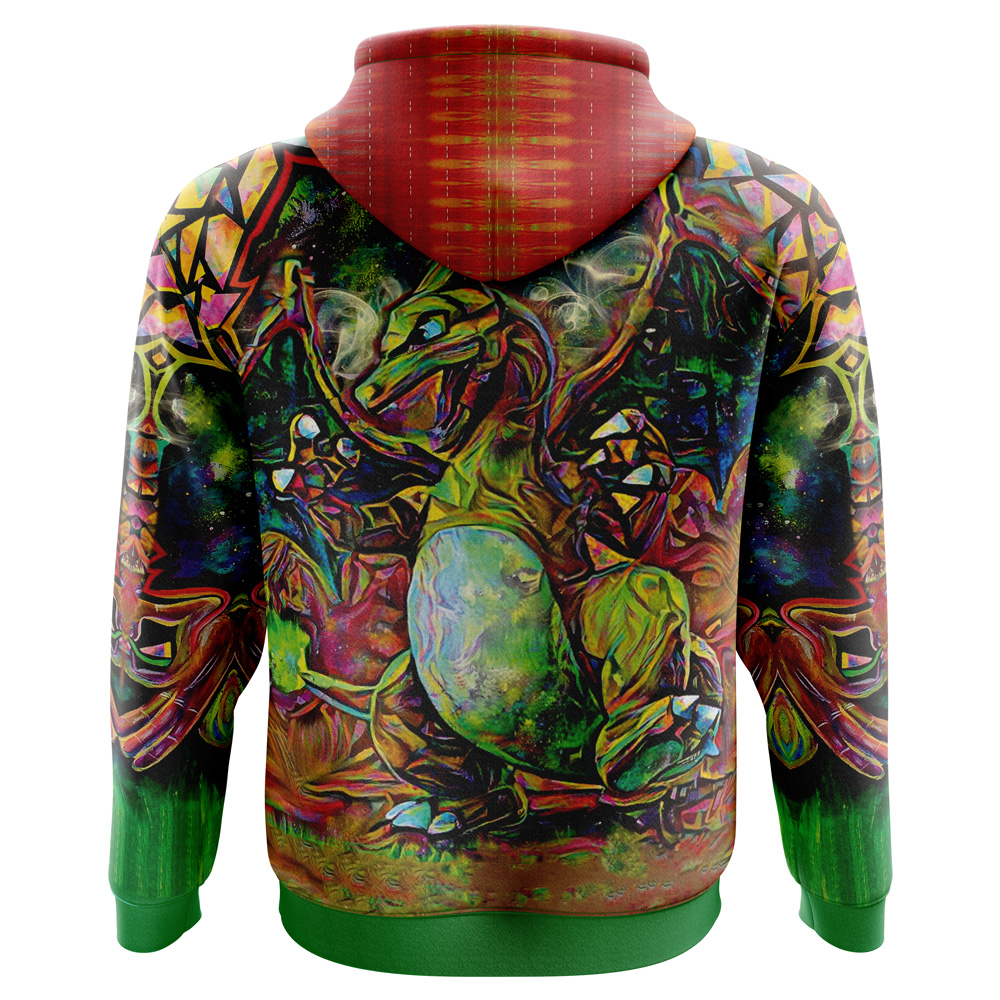 Buildercar - Trippy Charizard Pokemon Hoodie - Image 3