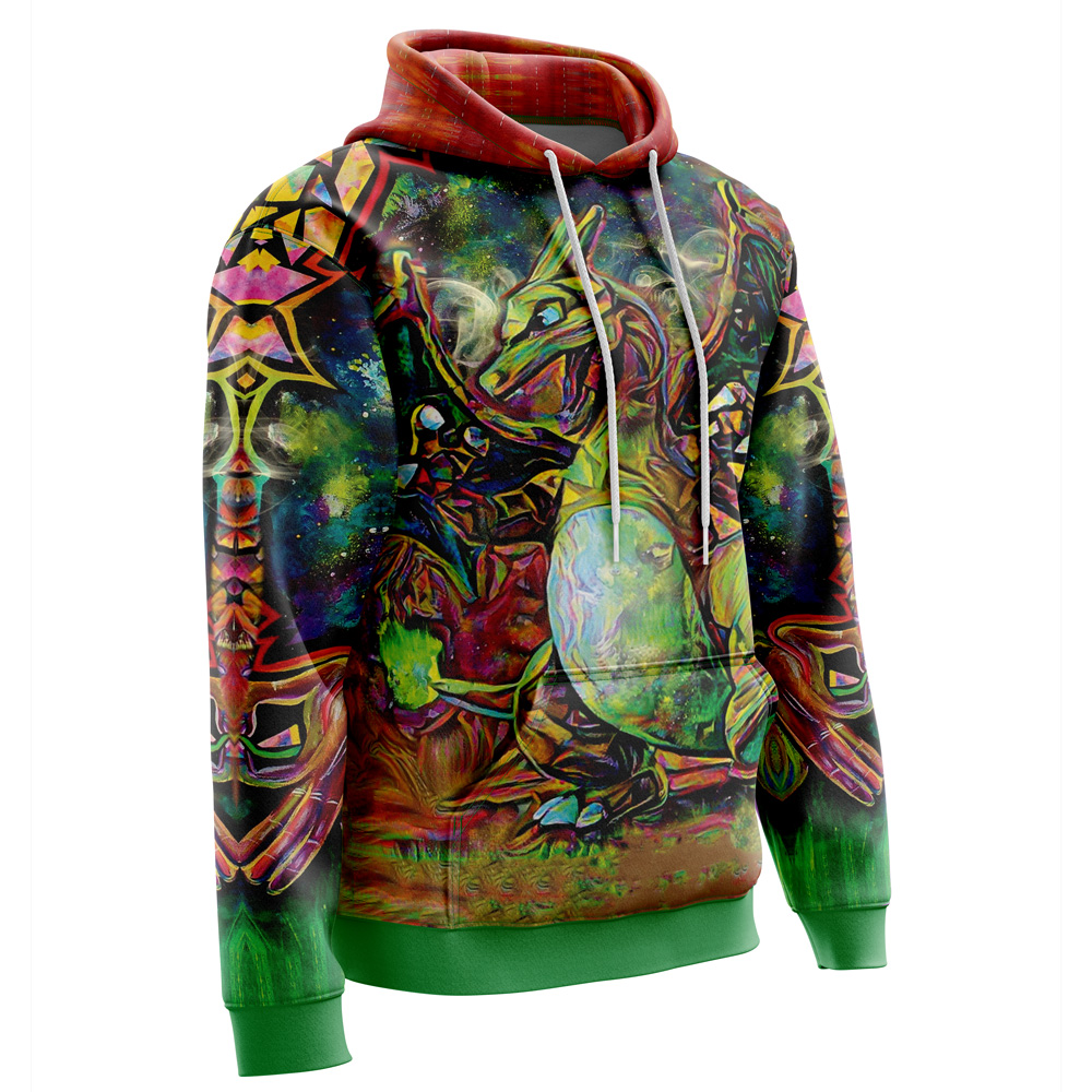 Buildercar - Trippy Charizard Pokemon Hoodie - Image 2