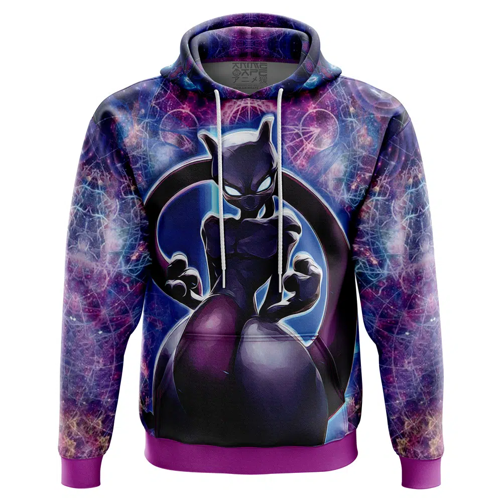 Buildercar - Trippy Cosmic Mewtwo Pokemon Hoodie