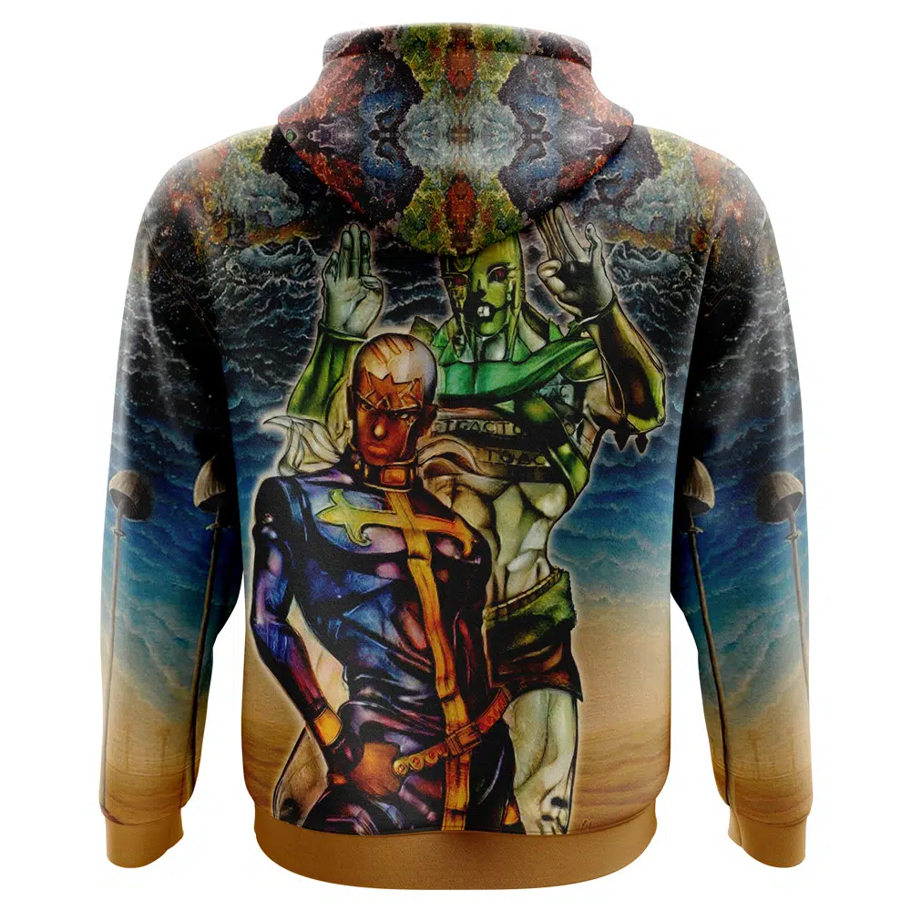 Buildercar - Trippy Enrico Pucci C-Moon Jojo’s Bizarre Adventure Hoodie - Image 3