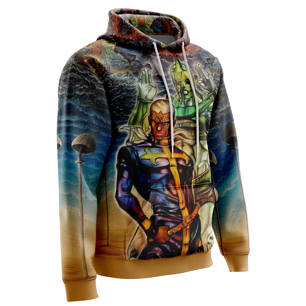 Buildercar - Trippy Enrico Pucci C-Moon Jojo’s Bizarre Adventure Hoodie - Image 2