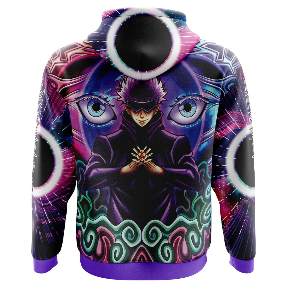 Buildercar - Trippy Gojo Satoru Hollow Purple Jujutsu Kaisen Hoodie - Image 4