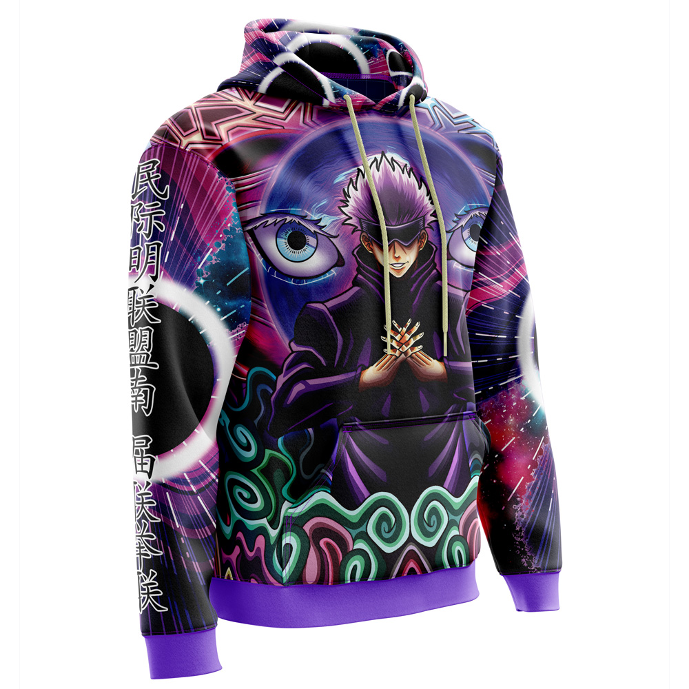 Buildercar - Trippy Gojo Satoru Hollow Purple Jujutsu Kaisen Hoodie - Image 2