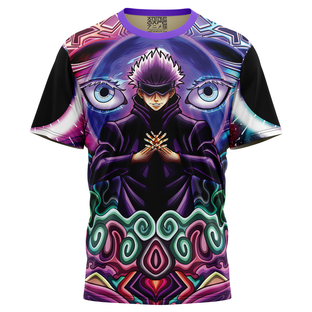 Buildercar - Trippy Gojo Satoru Hollow Purple Jujutsu Kaisen T-Shirt