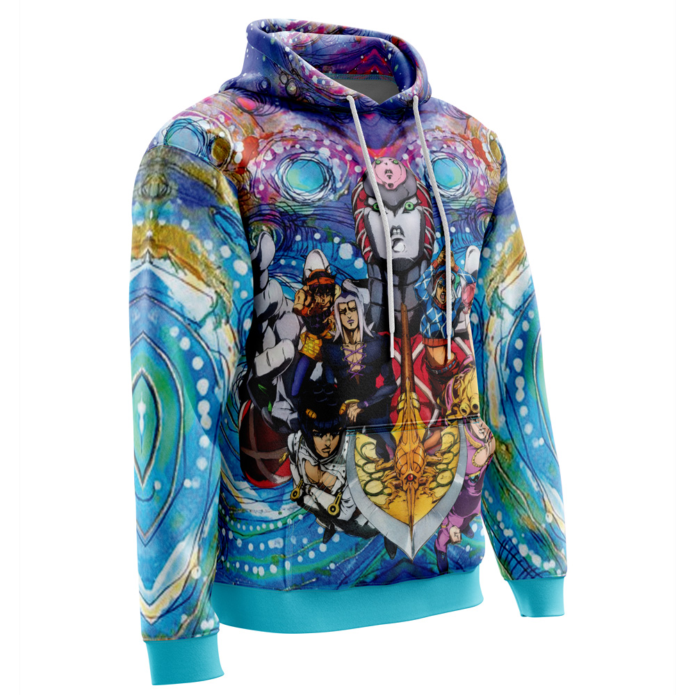 Buildercar - Trippy Golden Wind Squad Jojo’s Bizarre Adventure Hoodie - Image 2