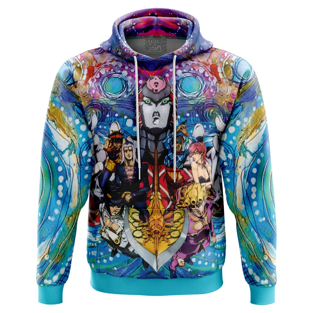 Buildercar - Trippy Golden Wind Squad Jojo’s Bizarre Adventure Hoodie