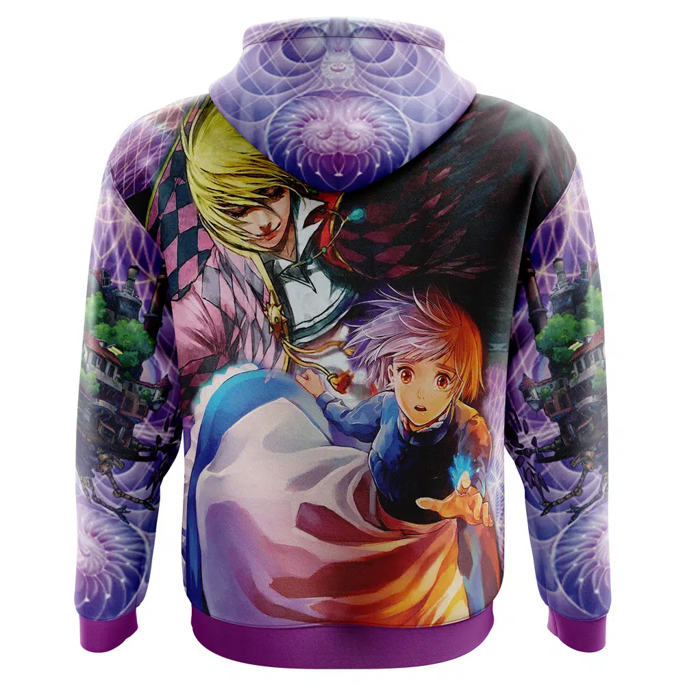 Buildercar - Trippy Howls Moving Castle Studio Ghibli Hoodie - Image 3