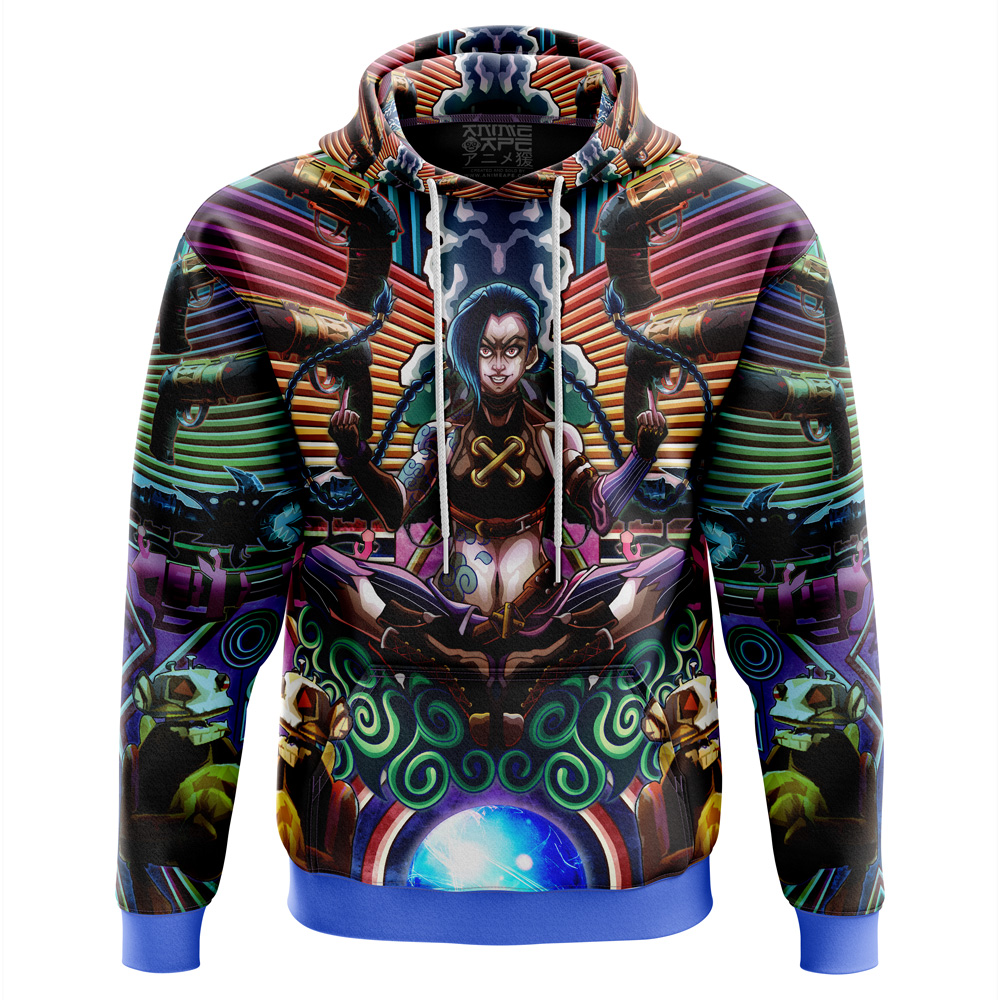 Buildercar - Trippy Jinx Arcane League of Legends Hoodie
