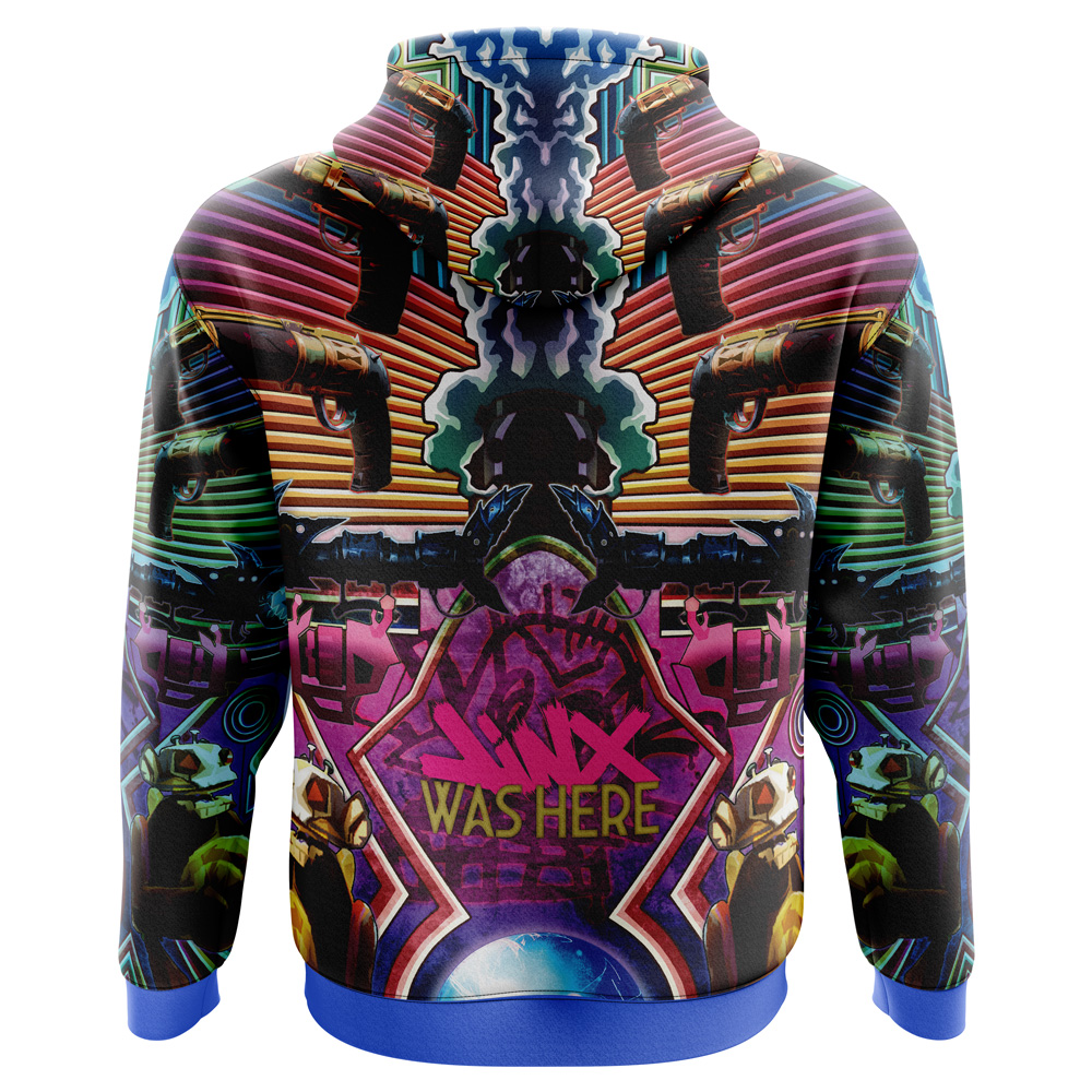Buildercar - Trippy Jinx Arcane League of Legends Hoodie - Image 2